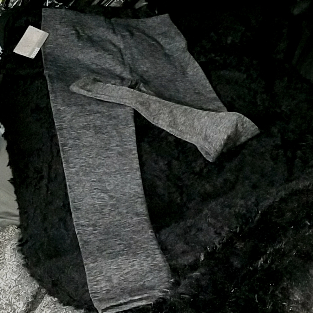 Plus Size Grey/Black Stretch Leggings